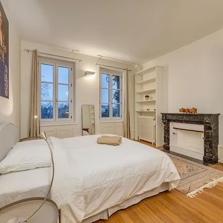 Bedroom 2 - Authentic Charm - Coliving Historic House * Ferney-Voltaire